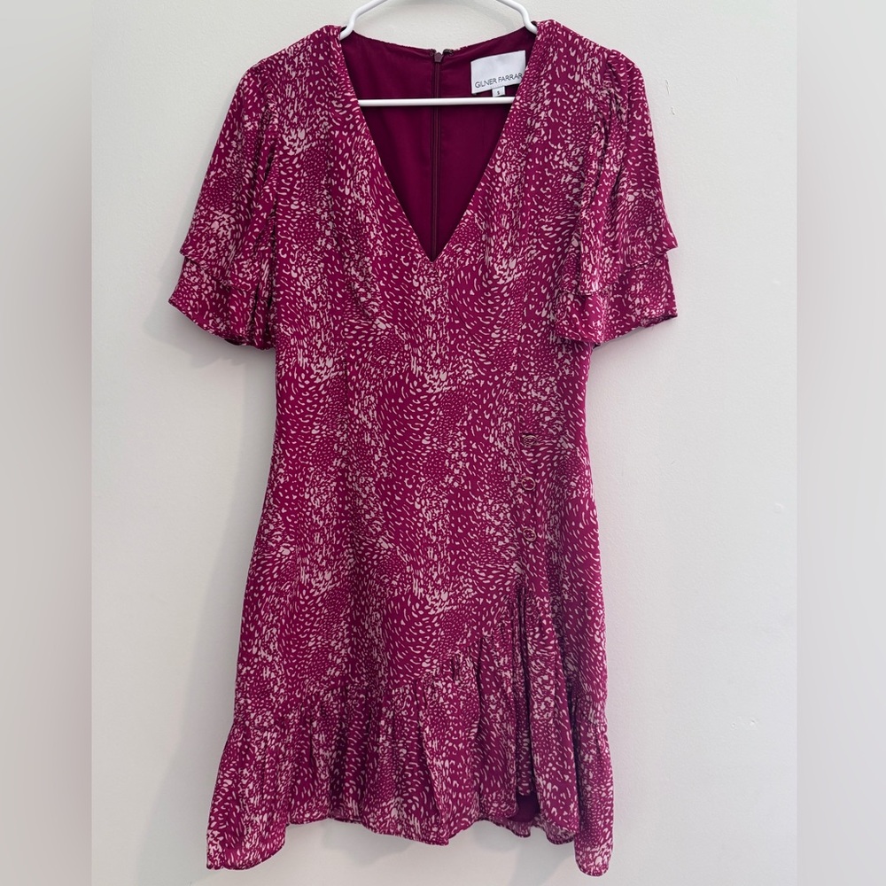 Gilner Farrar Low V-Neck Mini Dress